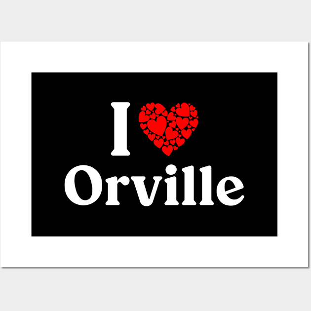 Orville Heart - I Love Orville Wall Art by Red Dirt